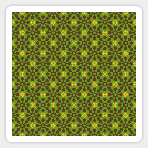 Green decorative pattern Sticker by Gaspar Avila